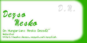 dezso mesko business card